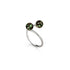Obsidian | .925 Sterling Silver | Firefly Glass | Infinity Helix Ring
